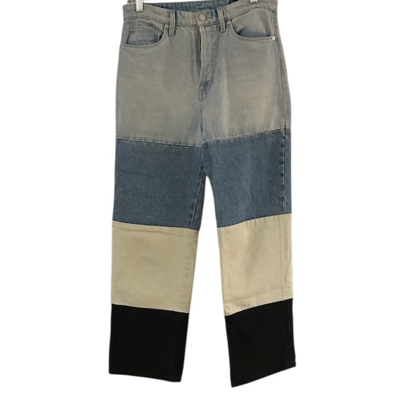 Blank NYC Women’s Baxter Color-Block Straight Leg Jeans Size 28 Style 70RK3038 - Picture 2 of 10